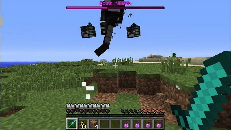 Fighting the Wither (Image via AnsiTiv on Youtube)
