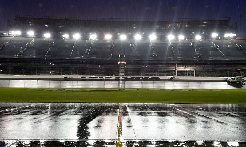 Rain can certainly put a damper on the Daytona 500. Photo by Robert Laberge/Getty Images