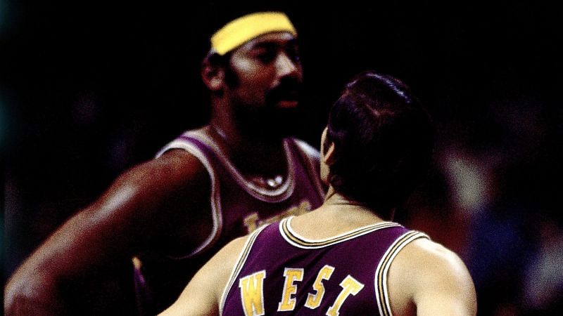 Wilt Chamberlain and Jerry West.