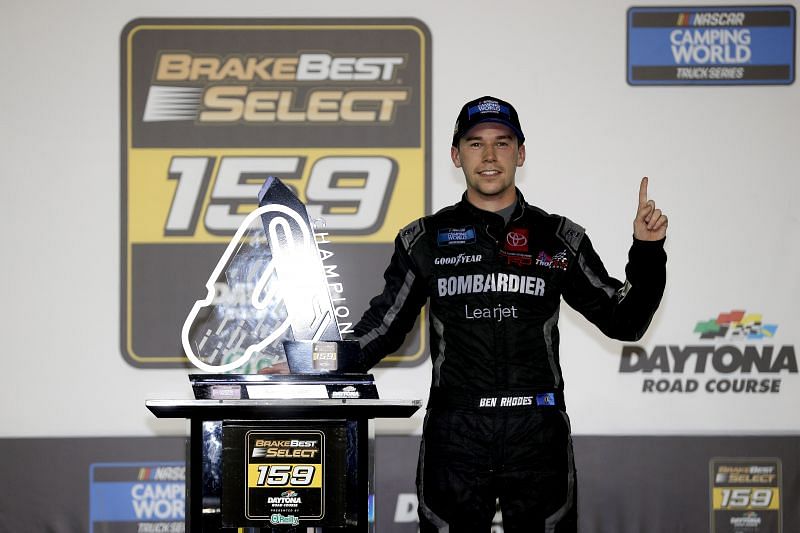 Ben Rhodes won the BrakeBest Brake Pads 159 for his second win in as many races this year. (Photo by Chris Graythen/Getty Images)