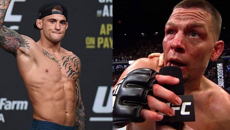 Dustin Poirier (left); Nate Diaz (right)