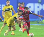 Farukh Choudhary was all over the pitch to trouble Mumbai City FC. Courtesy: ISL