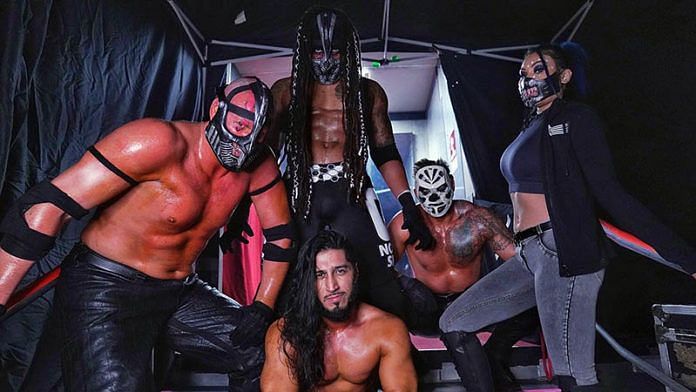 Mustafa Ali (center, bottom) is RETRIBUTION&#039;s leader