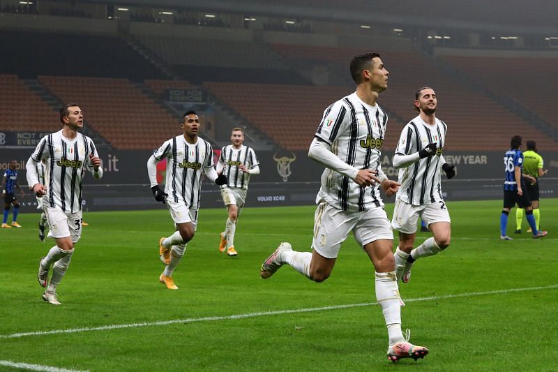 Juventus secured a two away-goal advantage against Inter Milan in the Coppa Italia semi-finals