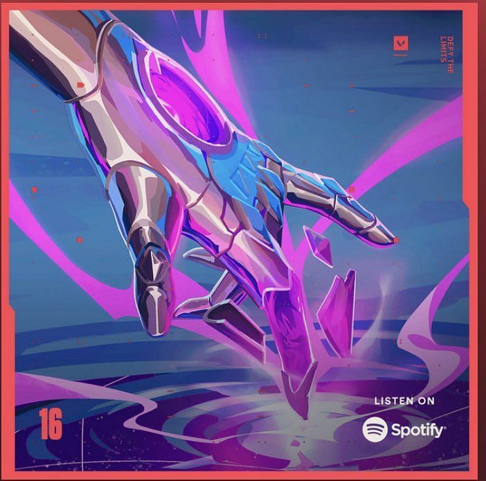 Spotify Playlist cover for Astra with concept code 16 visible (Image via Riot Games)