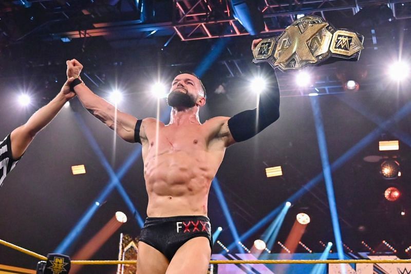 Finn Balor with the NXT Championship