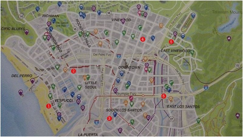 gta v map locations