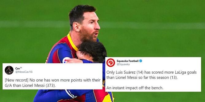Twitter erupts as super-sub Lionel Messi inspires Barcelona to 3-2 comeback victory