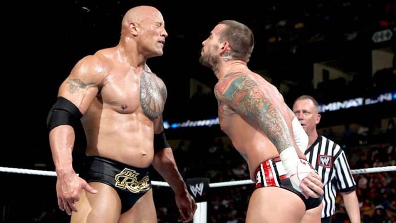 CM Punk and The Rock.