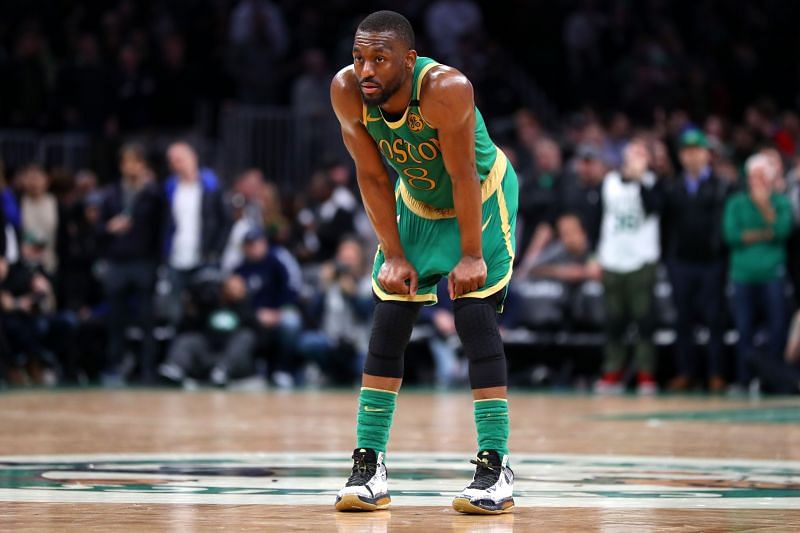 Kemba Walker #8 of the Boston Celtics vs the LA Clippers