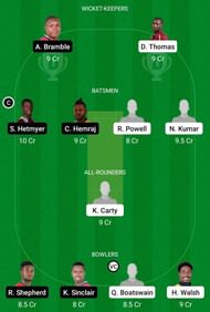 LEE v GUY Dream11 Team Prediction