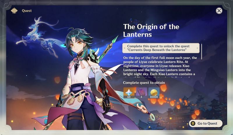 All That Glitters: Xiao story quest details (Image via miHoYo)