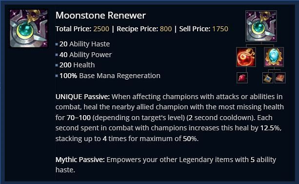 Moonstone Renewer - League of Legends patch 11.3 (Image via mobafire.com)