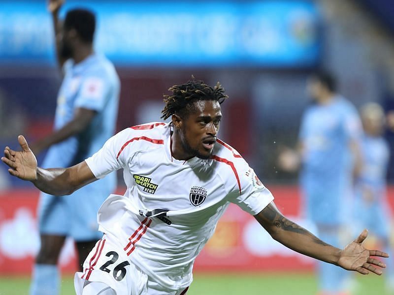 Deshorn Brown has scored four times in five starts for NorthEast United FC (Courtesy - ISL)
