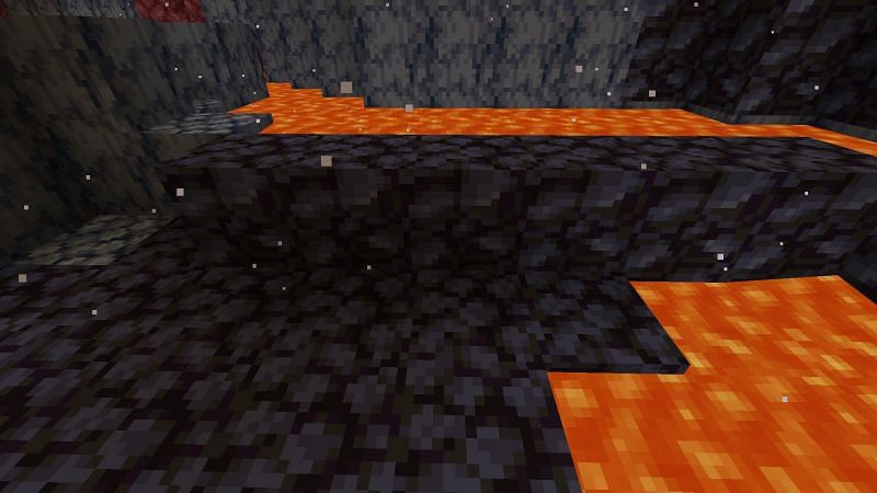 Blackstone is usually found in the Nether&#039;s basalt desert biome (Image via Minecraft)
