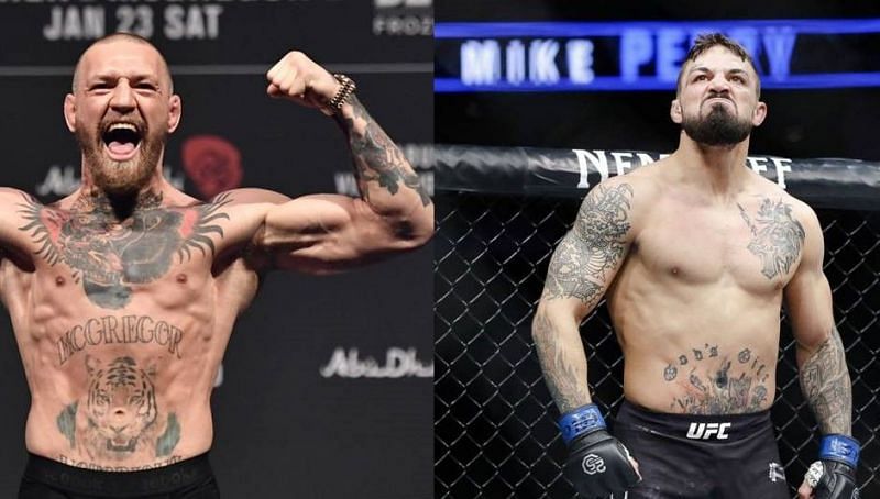 Conor McGregor (left); Mike Perry (right)