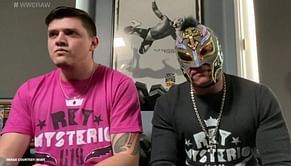 Dominik and Rey Mysterio get into heated backstage confrontation with 3-time Champion