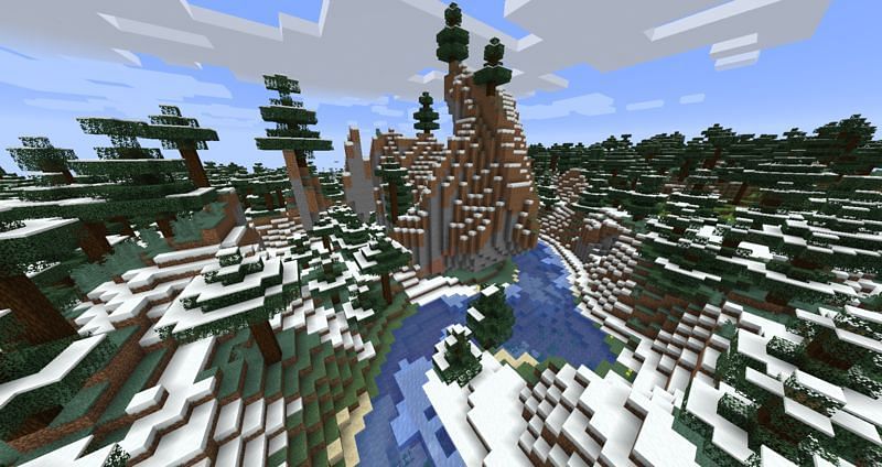 Snowy taiga mountains biome