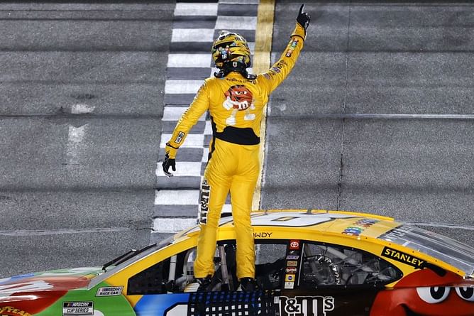 Kyle Busch wins Busch Clash after Chase Elliott wrecks Ryan Blaney on final lap