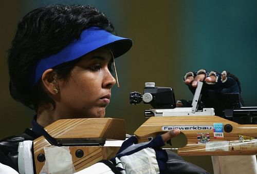 Suma Shirur during Womens 10m Air Rifle Final