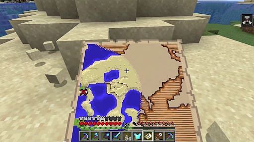 Treasure maps are required to uncover treasure chests in Minecraft
