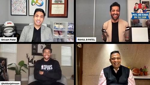 Keldon Johnson (bottom left) & Rahul B Patel (top right) on the Patel & Kumar NBA Talkshow Keldon Johnson in action for the San Antonio Spurs