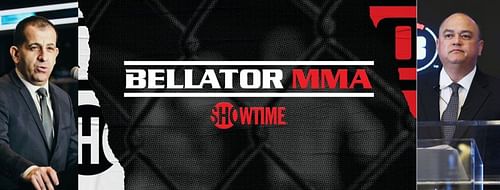 Stephen Espinoza (L) and Scott Coker (R) announced that Bellator will air exclusively on Showtime network