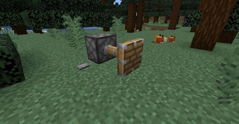 A piston in Minecraft. (Image via Minecraft)