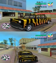 The much-loved Zebra Cab in GTA Vice City (Image via Hendrik118 (Pinterest))
