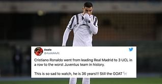Twitter erupts as Cristiano Ronaldo's Juventus drop points in 1-1 draw against Verona