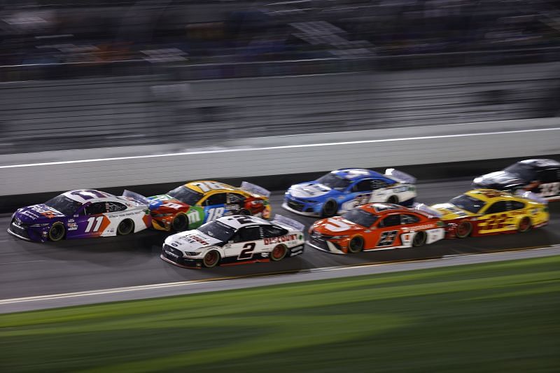 Denny Hamlin to start from pole for the NASCAR Cup Series Dixie Vodka 400. Photo: Jared C. Tilton/Getty Images