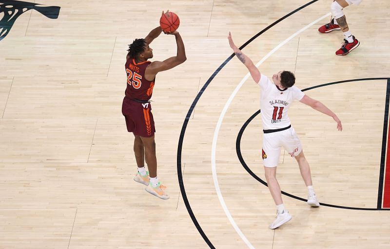 Virginia Tech Justyn Mutts #25 shoots the ball