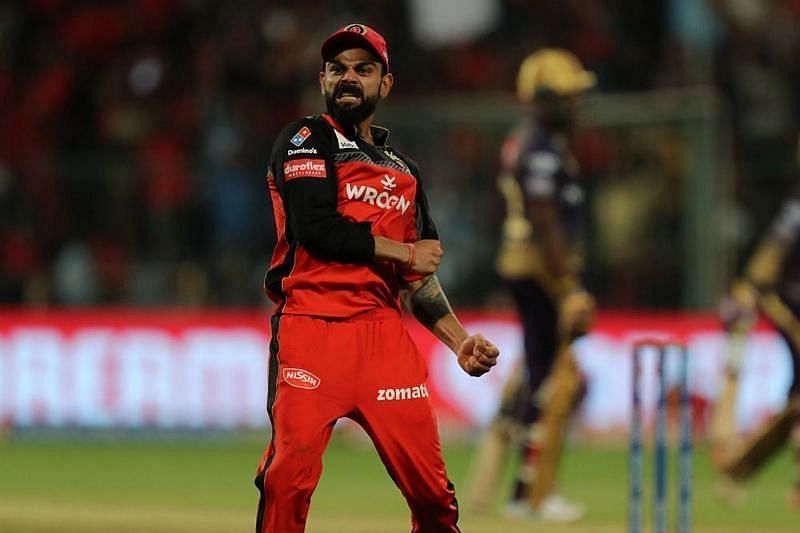 Virat Kohli celebrates a wicket for the Royal Challengers Bangalore (RCB)