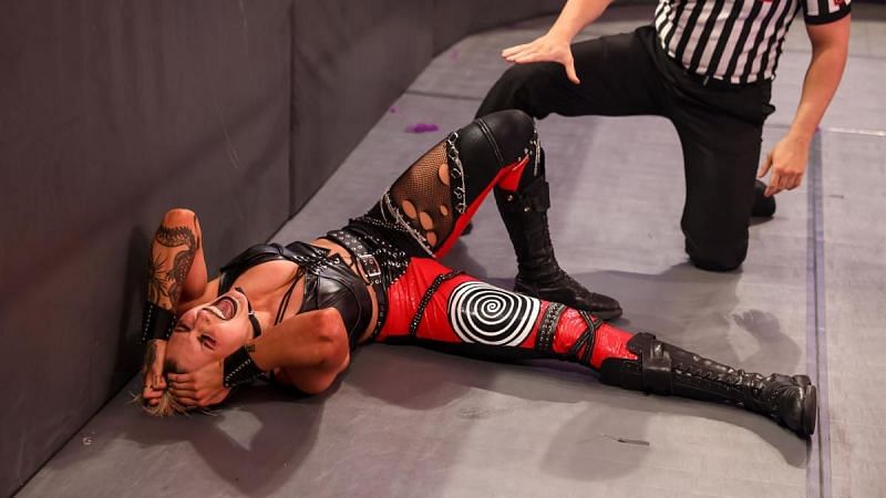 Rhea Ripley after being eliminated from the Royal Rumble.