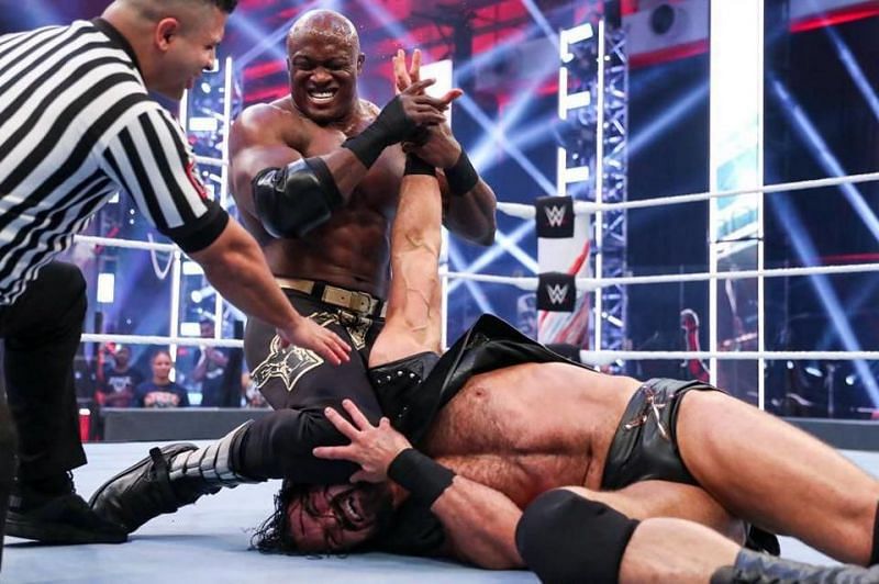 Lashley assaulted McIntyre at Elimination Chamber.