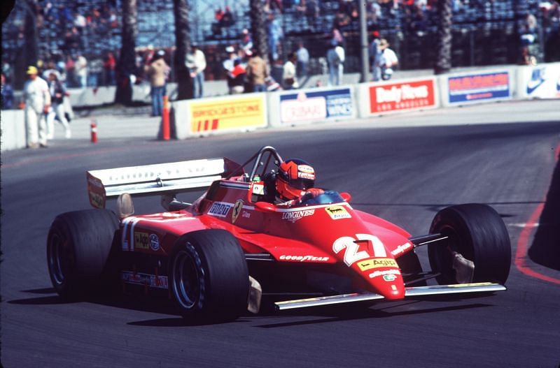 Gilles Villeneuve in action at the Long Beach Grand Prix in 1982. Photo: Getty Images