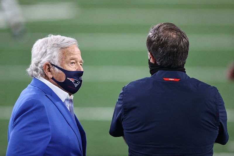 New England Patriots owner Robert Kraft and Bill Belichick