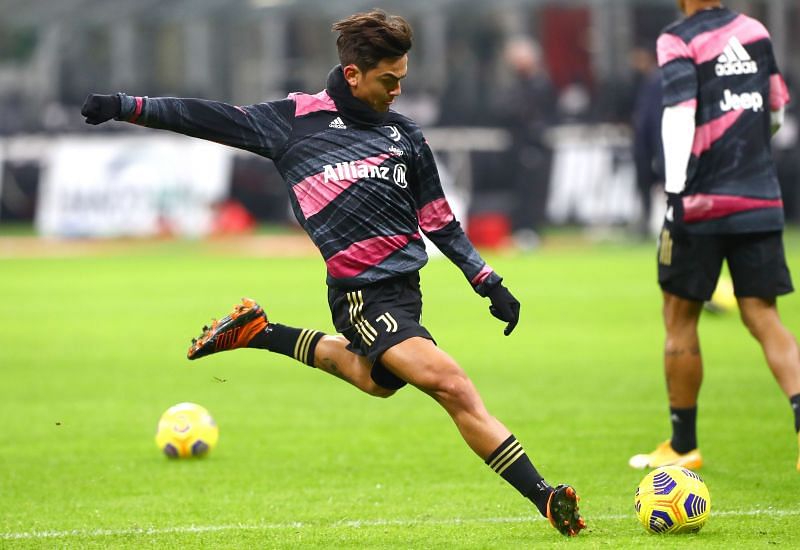 Paulo Dybala in action during a Juventus training session