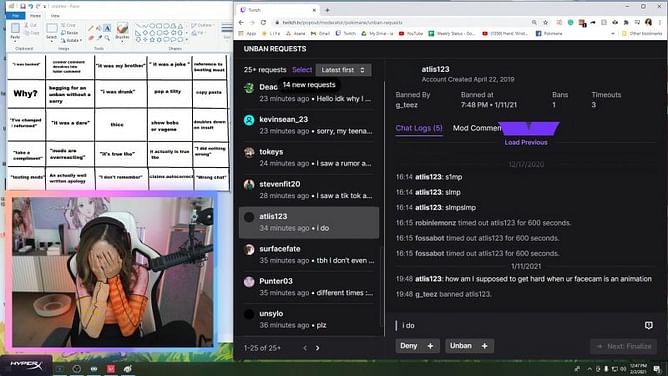 Pokimane runs off-stream after a viewer asks an explicit question