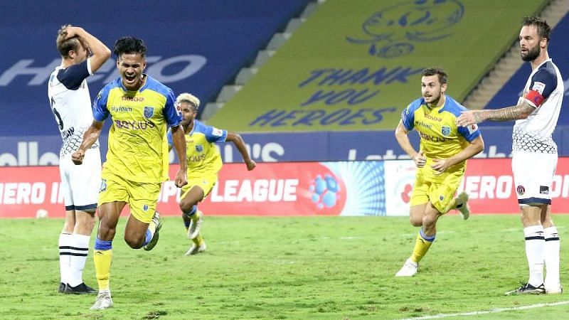 Jeakson Singh showed versatility and utility in the midfield for Kerala Blasters FC.