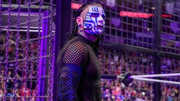 Jeff Hardy entering the Elimination Chamber.