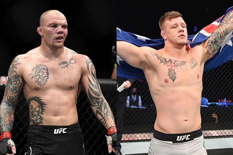 Anthony Smith (L) will face Jimmy Crute (R) at UFC 261 in April