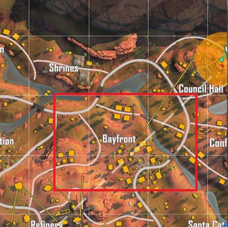 Players can drop to Bayfront in Free Fire MAX (Image via Free Fire)