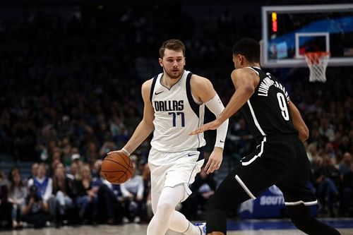 Luka Doncic #77 of the Dallas Mavericks