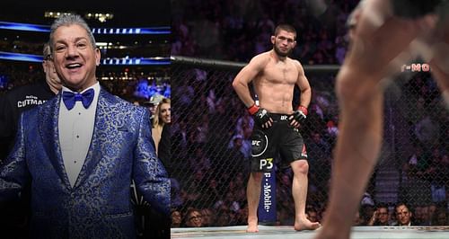 Bruce Buffer (Left) and Khabib Nurmagomedov (Right)