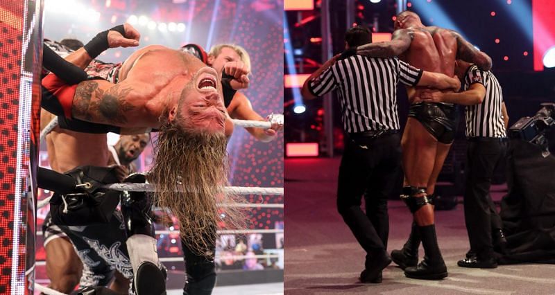Edge and Randy Orton at the WWE Royal Rumble 2021