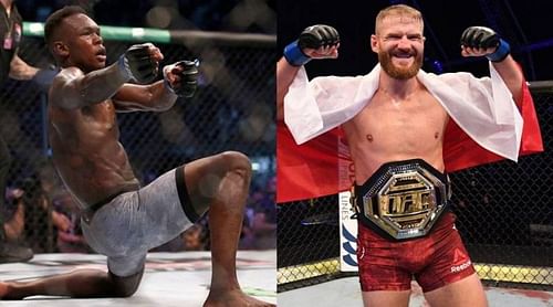 Israel Adesanya (left) and Jan Blachowicz (right) will clash at UFC 259