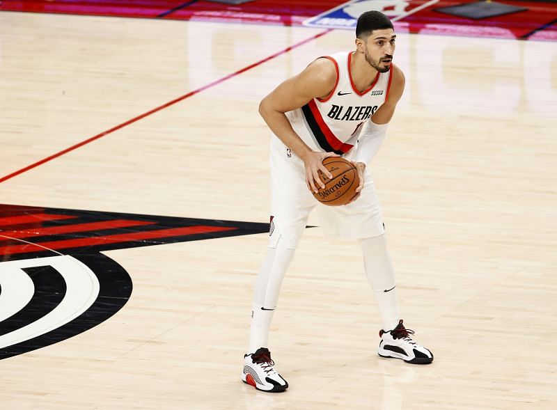 NBA DFS Enes Kanter #11 of the Portland Trail Blazers