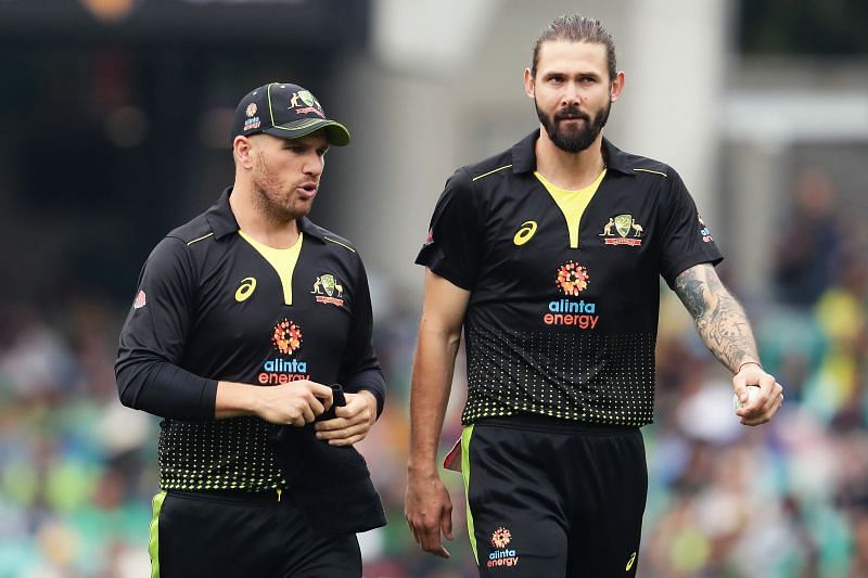 Aaron Finch (L) &amp; Kane Richardson (R)