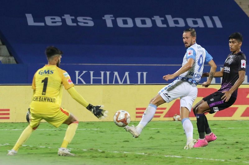 Jamshedpur FC&#039;s Nerijus Valskis is on a six-match barren run of scoring goals (Image Courtesy: ISL Media)